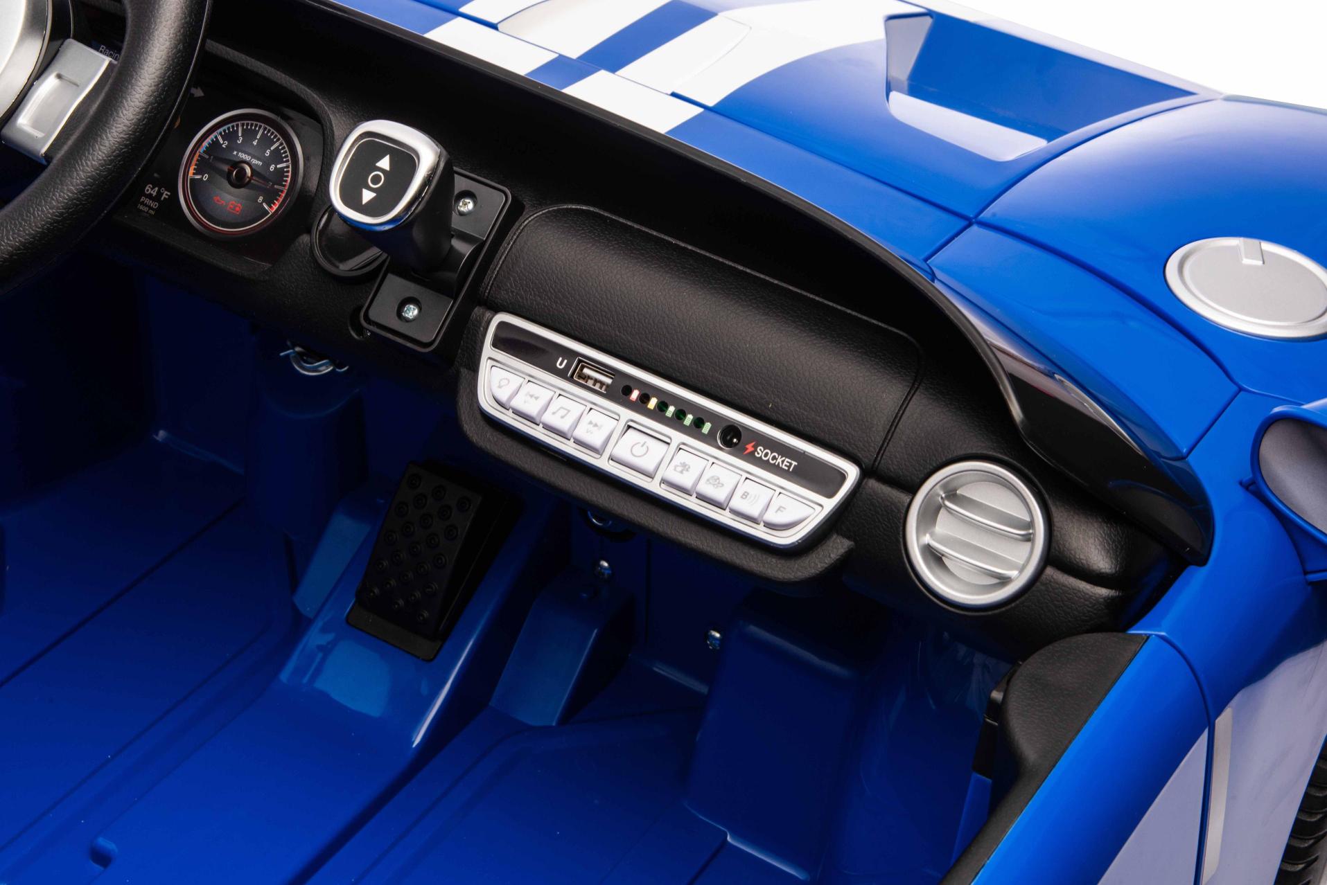 Kinder Elektroauto Ford GT Sportwagen Elektrofahrzeug bis 13 km/h in blau 24 Volt