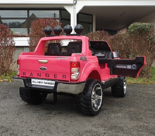 Elektroauto Doppelsitzer Ford Ranger Geländewagen 12V Jeep in pink für Mädchen