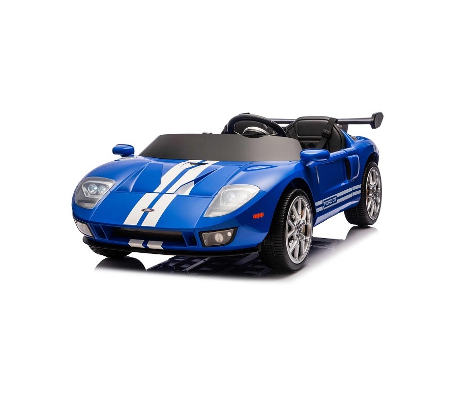 Kinder Elektroauto Ford GT Sportwagen Elektrofahrzeug bis 13 km/h in blau 24 Volt