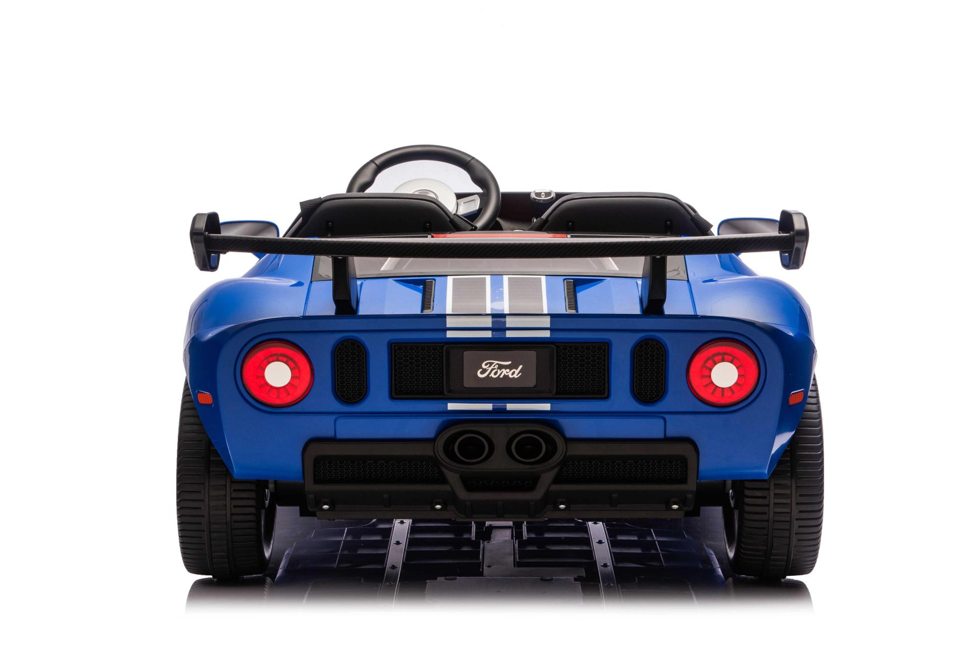 Kinder Elektroauto Ford GT Sportwagen Elektrofahrzeug bis 13 km/h in blau 24 Volt