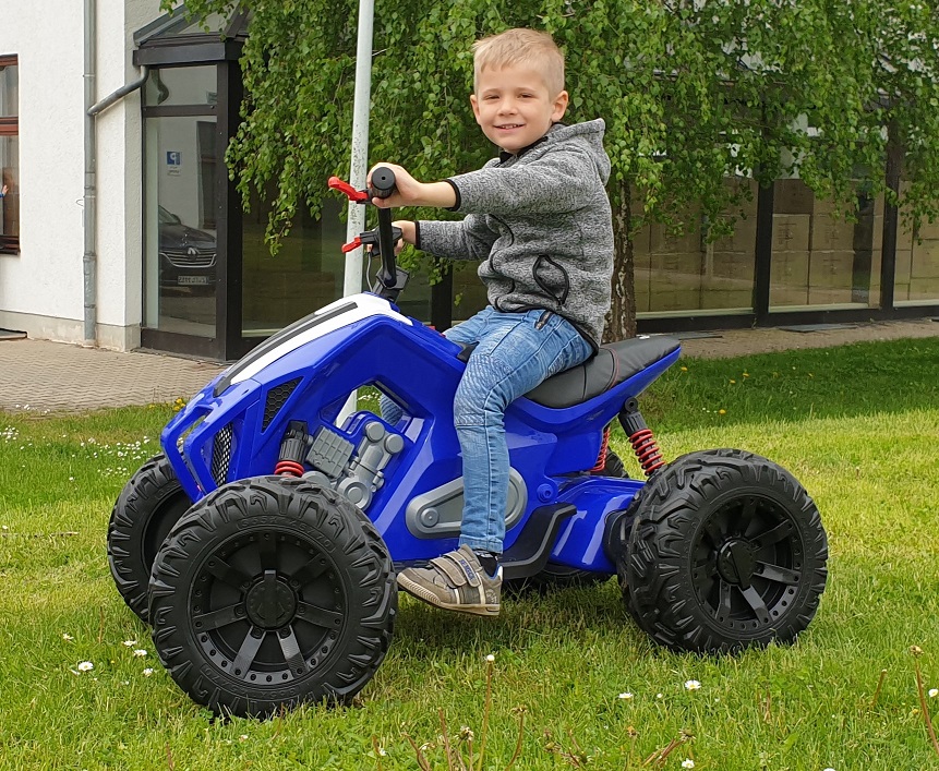 Kinder Elektro Quad 24V Kinderquad mit starken 200W Motoren in blau