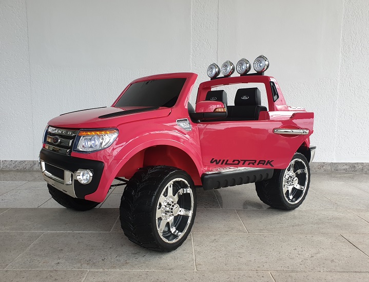Elektroauto Doppelsitzer Ford Ranger Geländewagen 12V Jeep in pink für Mädchen