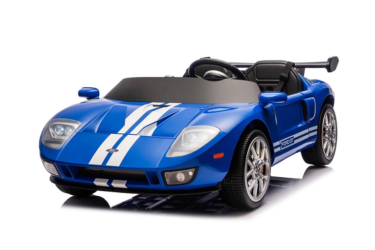 Kinder Elektroauto Ford GT Sportwagen Elektrofahrzeug bis 13 km/h in blau 24 Volt
