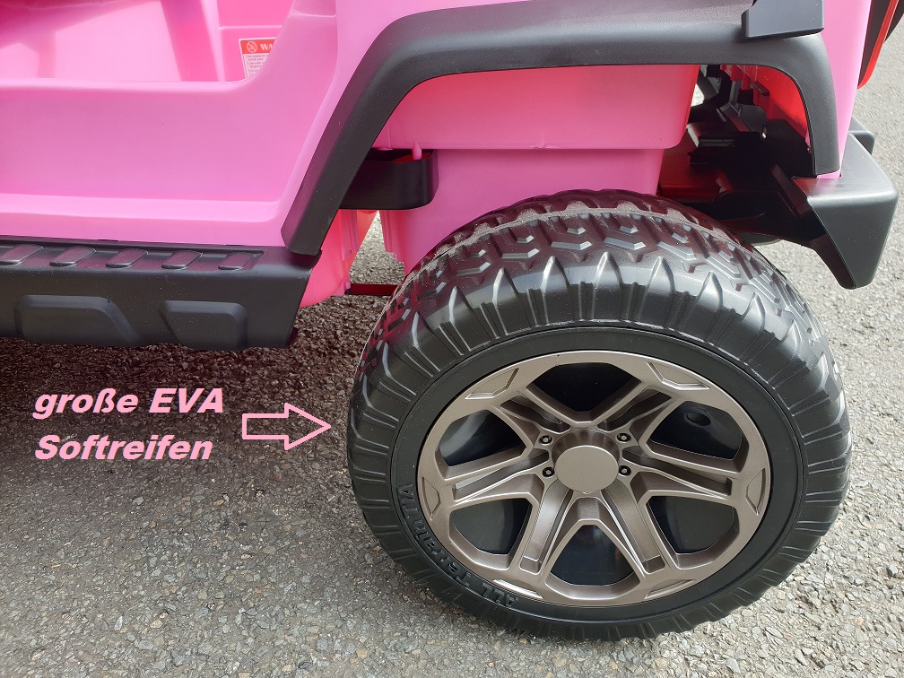 Elektroauto für Kinder 12V Jeep mit 45W Motoren in pink für Mädchen