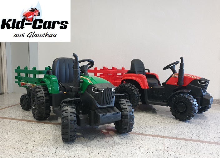 Kinderauto elektrisch Power Traktor 24V Modell mit 200W Motoren Kindertraktor in rot 10 km/h