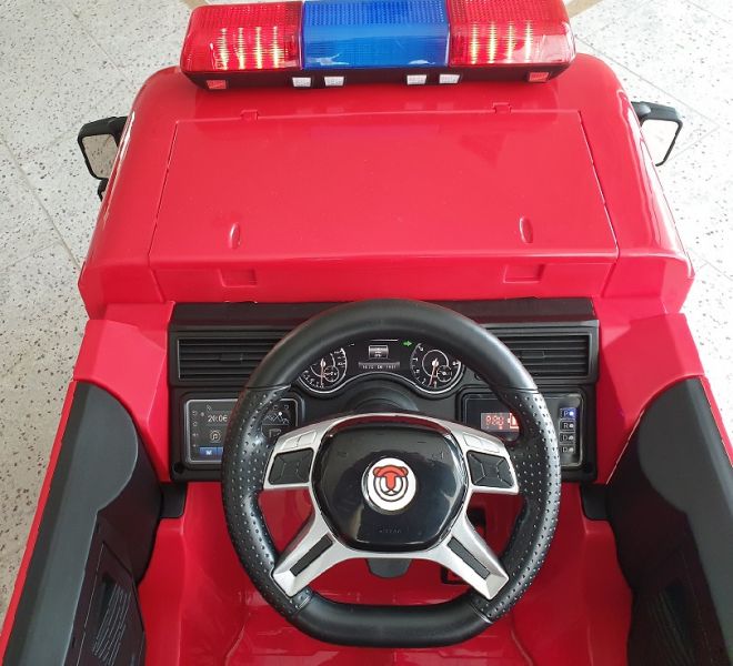 Kinderauto elektrisch Feuerwehr in rot 12V Feuerwehrauto 