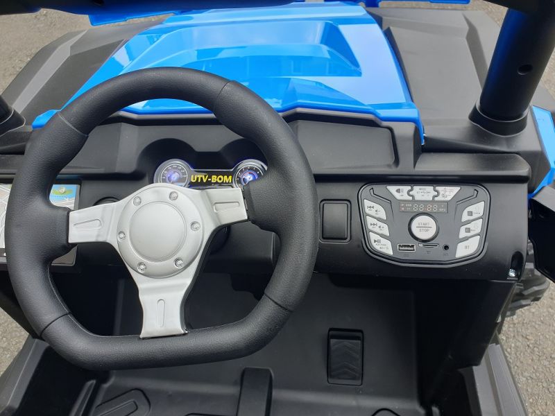 Kinderfahrzeug elektrisch 24V Buggy UTV Bom in blau mit 200W Motoren Elektroauto bis 10 km/h