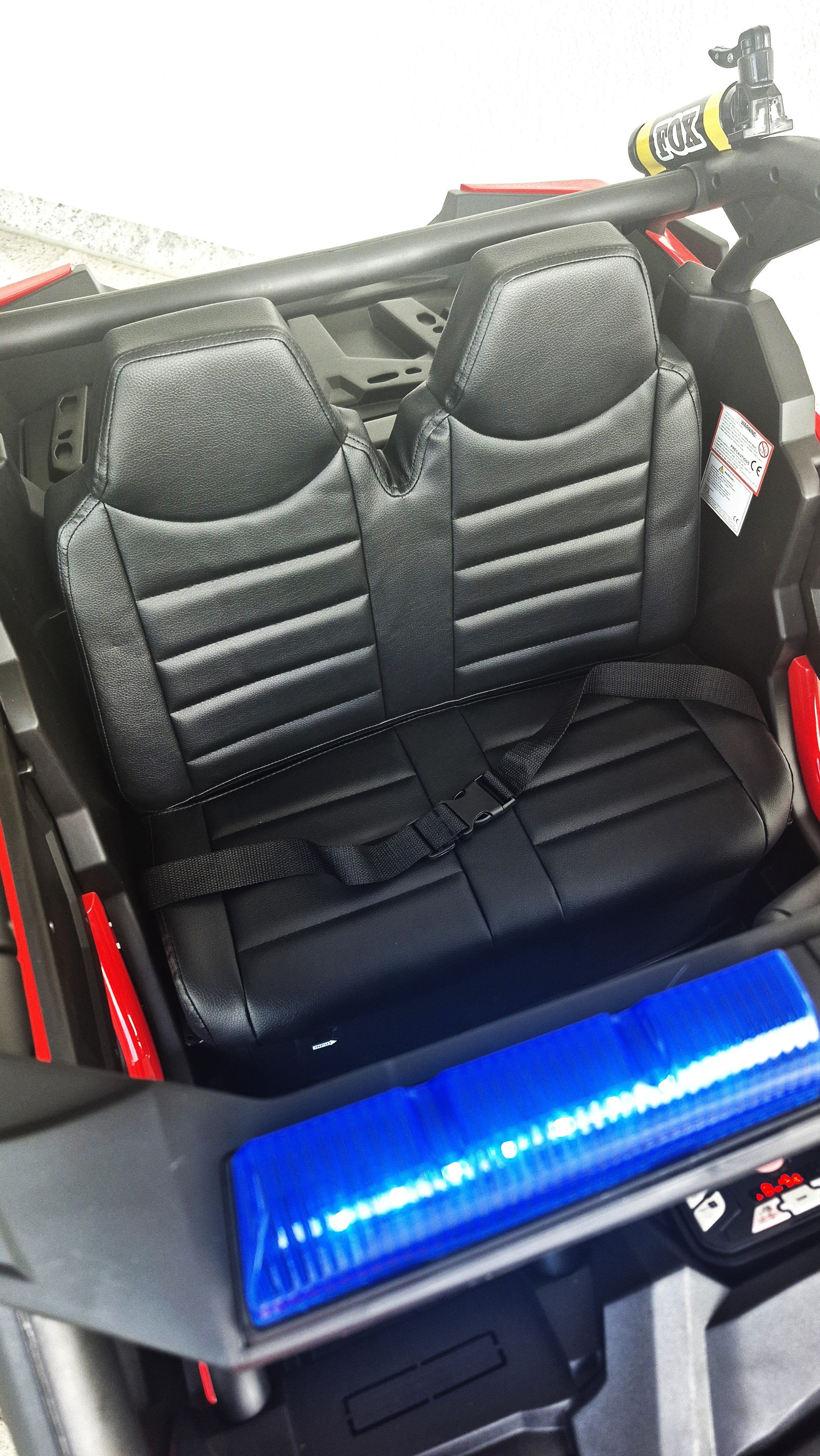 gepolsterte Ledersitzbank für Kinderauto Buggy Polizei