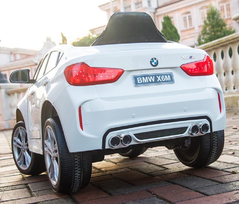 Kinderauto elektrisch 12V BMW X6 in weiß Kinderfahrzeug für draußen